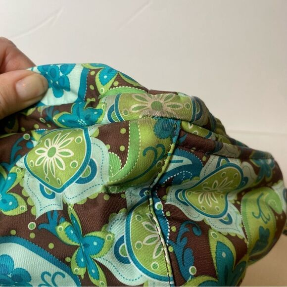 Ju Ju Be Diaper Bag Green Blue Brown Paisley Floral Design - Picture 12 of 15